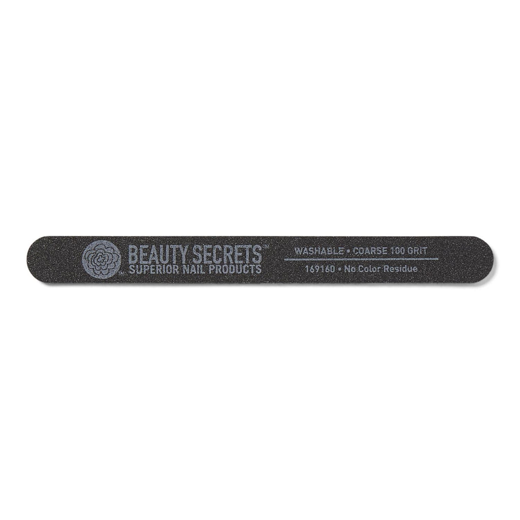 Beauty Secrets Drip & Clog Proof Nail Glue (1 Pack) Bundled with Nail File Black Coarse 100 Grit by Beauty Secrets