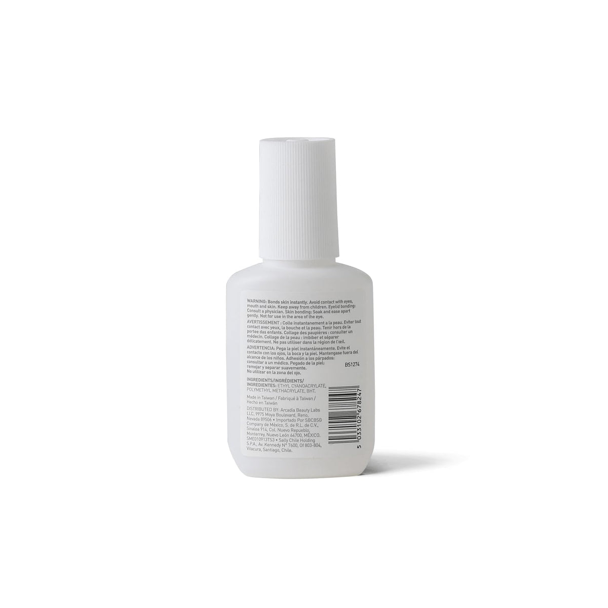 Beauty Secrets BrushOn Nail Glue, No Clog Bottle, Fast Drying, Long Lasting